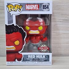 Funko Pop Marvel Red Hulk #854 Special Edition Sticker New Protector picture