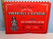 1952 Evelyn Curios Ameican Calendar Old Locomotives Edition picture