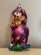 Christopher Radko Circus Star Clown Purple Christmas Ornament 1999 Vintage picture