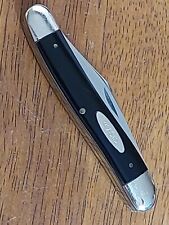 VINTAGE Case XX USA 087HE Small Folding Stockman Knife Smooth Black picture