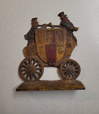 Vtg NuyDea Cast Iron Royal Mail Stage Coach N17 GR Book End picture
