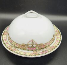 Vintage Victoria China Czechoslovakia Round Dome Butter Cheese Dish picture