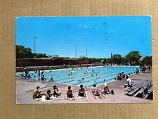 Postcard Topeka, Kansas Gage Park Pool Swimming Sun Bathers Vintage KS PC picture