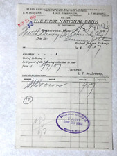 The First National Bank Greenwood MS Mississippi 1907 Vintage Letterhead SBG73 picture