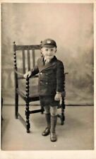 Vintage 1933 Real Photo Postcard, Child in School Uniform PF0 picture