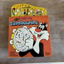 Vintage Looney Tunes Tambourine In Box Roadrunner Tweety Bugs 1970s Proll-o-ton picture