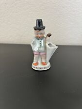 Vintage Boy with Top Hat and Umbrella Lusterware Japan Porcelain Figurine picture