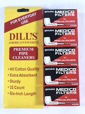 Dill's Dills Cotton Pipe Cleaners 32ct & Medico Pipe Filters 50ct NEW In Package picture