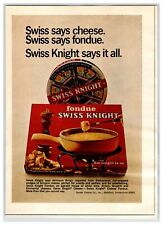 SWISS KNIGHT FONDUE CHEESE Vintage 1970's 5.5