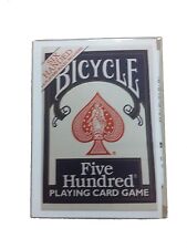 New Bicycle Six Handed Five Hundred Playing Cards 6 500 Deck 63 Game Rummy Rare picture