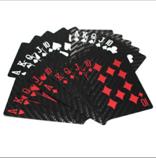 1 Deck Black Poker Playing Cards Carbon Fiber High Quality Durable Waterproof picture