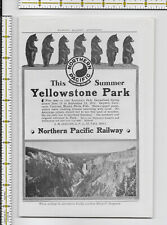 Northern Pacific Railway Yellowstone Park 1913 magazine print ad picture