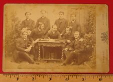 ORIGINAL ANTIQUE CABINET CARD PHOTOGRAPH OF GROUP OF PRIEST PASTORS HOLY  picture