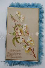 1880s antique victorian LOVE GREETING CARD double sided SILK FRINGE vgc well pro picture