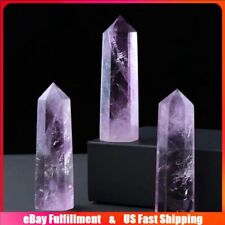 60-70mm Natural Amethyst Quartz Crystal Point Wand Hexagonal Mineral Stone Reiki picture