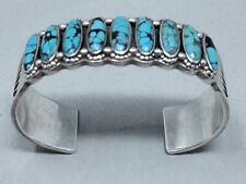 Hopi / Navajo Sterling Silver and Turquoise Bracelet Cuff picture