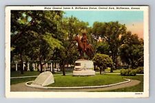 McPherson KS-Kansas, Central Park, Gen James McPherson Statue Vintage Postcard picture