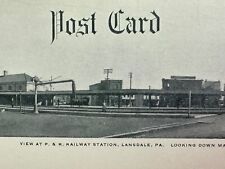 Postcard Lansdale PA - c1900s Philadelphia & Reading Railroad Station picture