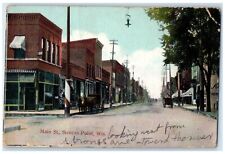 c1910's Main Street Horse Carriage Stevens Point Wisconsin WI Antique Postcard picture