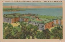 Postcard Air View Bancroft Hall  Power Radio Tower US Naval Academy Annapolis MD picture