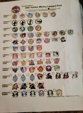 2007 Hidden Mickey Lanyard Pin Whole Set - All In Large Mickey Mouse Pin Bag picture