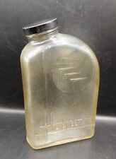 Vintage Hotpoint Refrigerator Glass Bottle w/Metal Lid 8