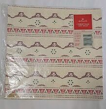 Vintage Christmas Hallmark Gift Wrap Holiday Graphic Holly 2 Sheets 30