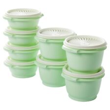 Tupperware 16-piece Heritage Round Mini Bowls Set Mint Green picture