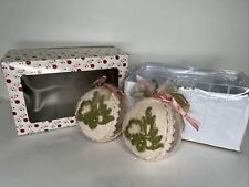 Vintage Dillard's Trimmings Shabby Cottage Chic Pink Velvet Christmas Ornaments picture