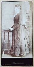Boston, MA Cabinet Card woman ID J.W. Brown w bustle 1886, H. Macorquodale picture