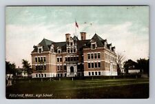 Pittsfield, MA-Massachusetts, High School Building Antique, Vintage Postcard picture