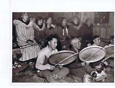 Vintage 1960 Kotzebue,AK B/W Print Eskimo Drummers & Musicians 8.5