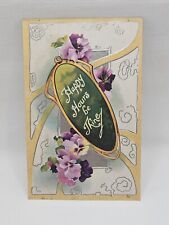 Vintage Flower Greeting Embossed Postcard. Friendship Flowers Card Early 1900's  picture
