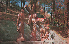 Ste Anne de Beaupre Quebec Canada, Way of the Cross 8th Station Vintage Postcard picture