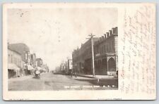 Waseca Minnesota~Boys on 2nd Street~Water Wagon~Store Awnings~Dirt Road~1909 B&W picture