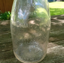 FARMER'S CO-OPERATIVE DAIRY Winston Salem, NC Embossed Glass Quart Milk Bottle picture