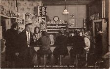 Independence, Iowa Bus Depot Cafe Interior Vintage Linen Postcard J403 picture