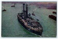 c1910's Super Dreadnaught New York Allen Nebraska NE Unposted Steamship Postcard picture
