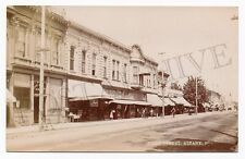 ALBANY OR Oregon STREET SCENE Post Office Popcorn Cart Bicycle Real Photo RPPC picture