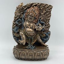 Vintage Mahakala Statue Bronze Resin Buddhism Hinduism Tibetan Deity Buddha picture