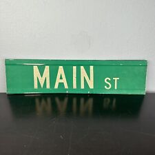 MAIN ST Green Metal Street Road Sign (Retired) 24” X 6” picture