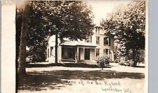 GOVERNOR RYLAND HOUSE lancaster wi real photo postcard rppc wisconsin history picture
