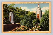Salt Lake City UT- Utah, Memory Park And City Creek Canyon, Vintage Postcard picture