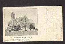 MONROE MICHIGAN THE ALTENHEIM PRESBYTERIAN CHURCH VINTAGE POSTCARD 1904 picture