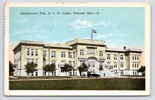 1920s-30s~Chickasha OK~Oklahoma College for Women~USAO~Admin Building~Postcard picture