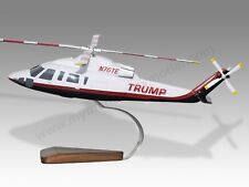 Sikorsky S-76B Donald J. Trump 2 Solid Mahogany Wood Replica Helicopter Model picture