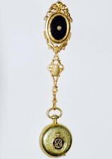 Antique Gilt Silver Enamel Pocket Brooch Watch-Awarded by Empress Maria c1880's picture