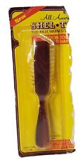 Vintage All American Shel-Tone Brown Translucent Bristle Hairbrush picture