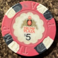 $5.00 Rare Trump Plaza Casino Chip Atlantic City, New Jersey Mint Condition picture