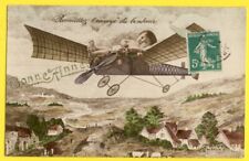 cpa SURREALISM AIRPLANE BABY BABY BABY The Envoy of Happiness Happy New Year 1915 picture